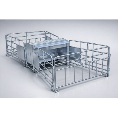 Buncar cu gradinita pentru furajare vitei